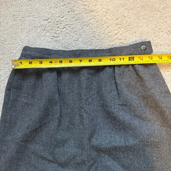 Miss Pendleton Vintage Size 8 Gray Virgin Wool Skirt - Picture 7 of 9